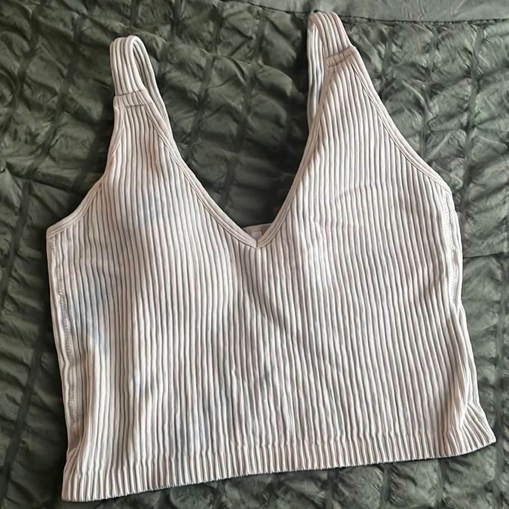 White and Blue Tye Dye Athletic Top